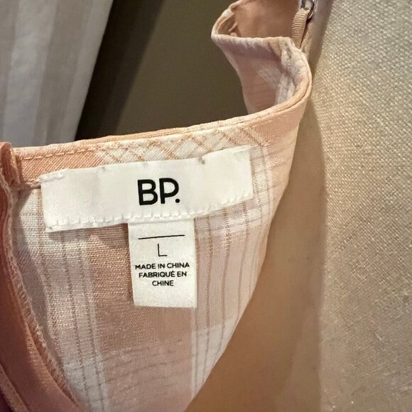 Women's BP Nordstrom, Peach/Salmon & White mini Sundress,Size Large - Picture 5 of 10